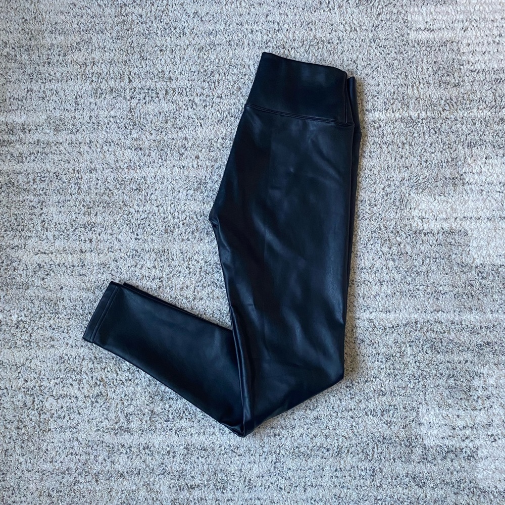 High Waisted Faux Leather Leggings